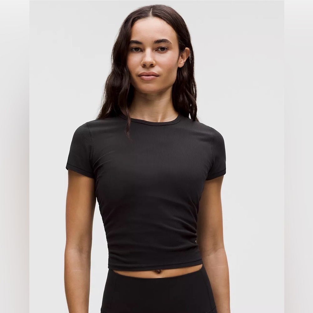 Lululemon All It Takes Ribbed Nulu Tee In Black